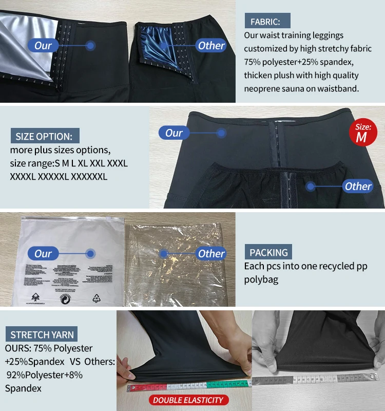 
Dropship Breathable Waist Trainer Leggings High Waist Sweat Pants Fitness Gym Shapewear Pants 
