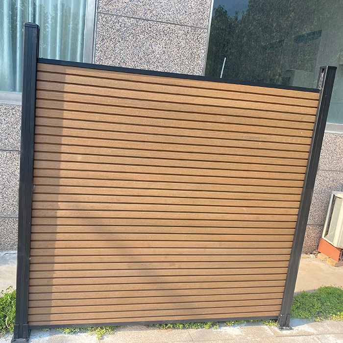 The Fashion New Design Groove Shaped Yard Wall Designs Wood Plastic Decorative Garden Fence