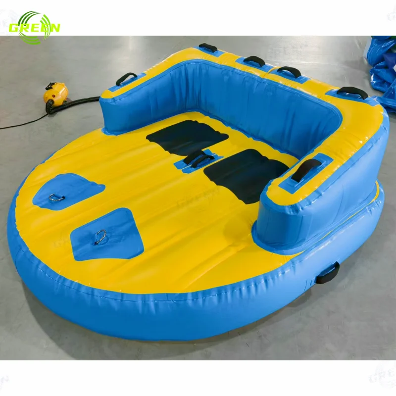 2-Person Inflatable Towable Sofa 2-Person Towable Tube Thick PVC Flying Ski Tube Disco Towable Tube Water Water Play Equipment