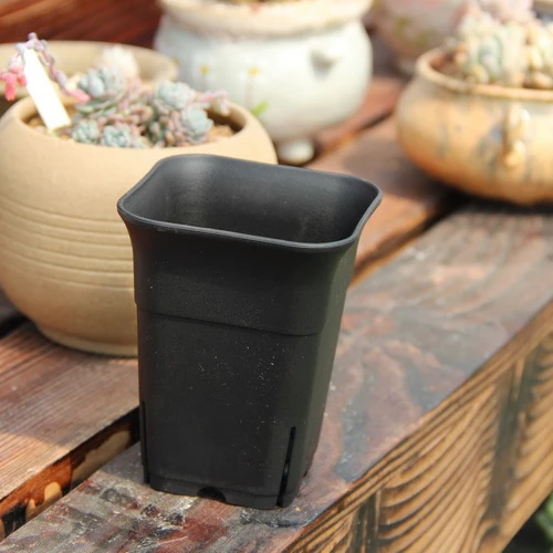 Пластиковые горшки для садовых растений уличный горшок рассады черный пластиковый