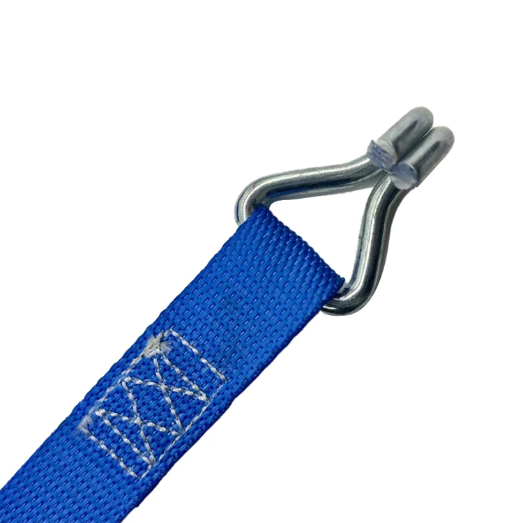 Heavy Duty 25MM 800KG 2M Cargo Lashing Belt 1 inch Motorcycle Ratchet Tie Down Straps With Double J Hook