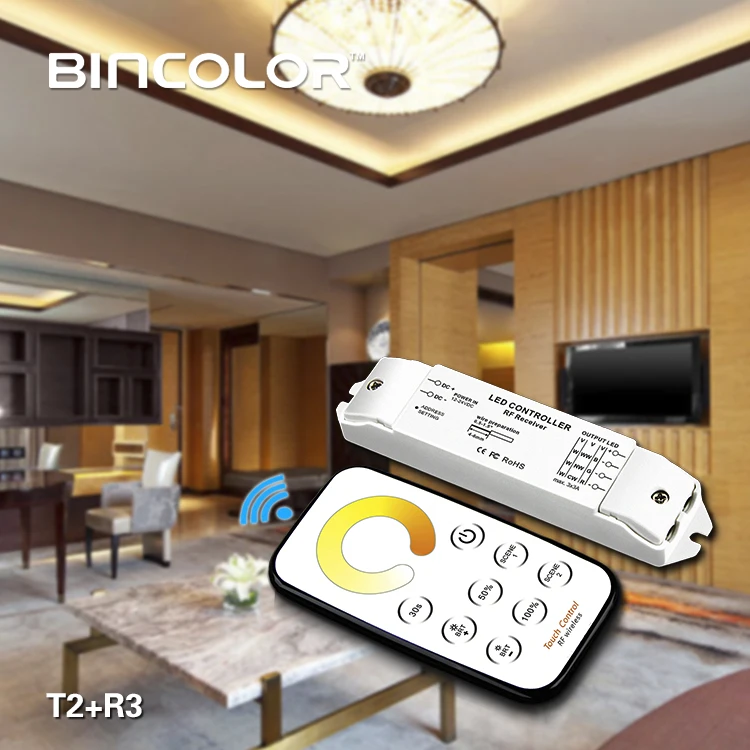 T2 + R3 DC12V 24 В беспроводной мини CCT светодиодный контроллер RF
