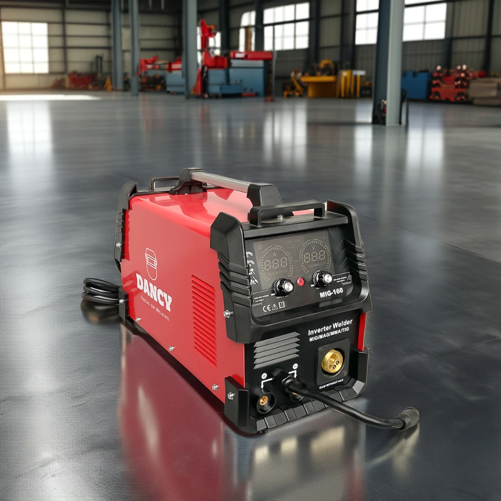 220 В MIG160 IGBT MIG сварщик двойной цифровой ЖК-синергический контроль Многофункциональный MIG/MAG/Stick/Lift TIG 3/1 высокоэффективный MIG