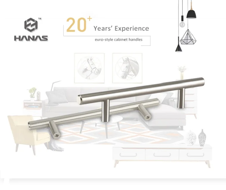 High Quality Steel Furniture Cabinet Drawer Handles T Bar Black Gold Handle