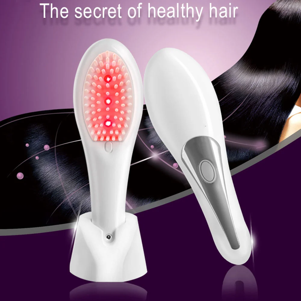 Infrared Light Anti Hair Loss Regrowth Treatment Scalp Massage Vibration Head Comb