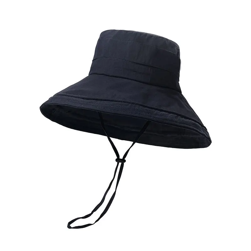 Breathable Wide Brim bucket Hat Outdoor Sun Protection Safari Mens Bucket Hats Travel fishing cap bucket hat wiht custom logo