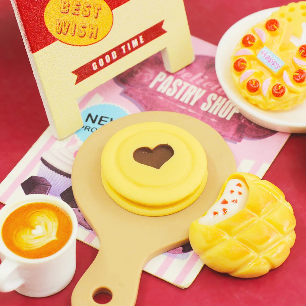 Simulation Cookies Resin Flatback Cabochon For DIY Scrapbook Hairpin Accessories Doll House Miniature Food Toy