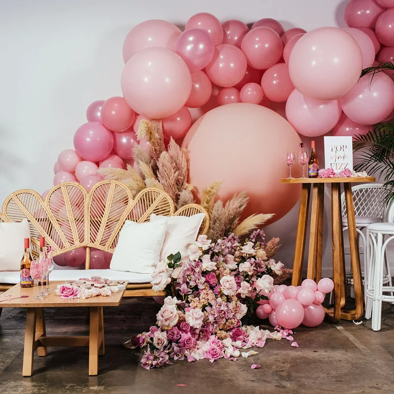 Hot sale macaron latex balloons peach balloon garland simple design candy color