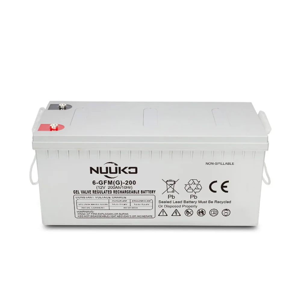 NUUKO solar battery 12v 200ah 12V 120AH 50% Capacity Solar Battery Gel Battery For Solar Project