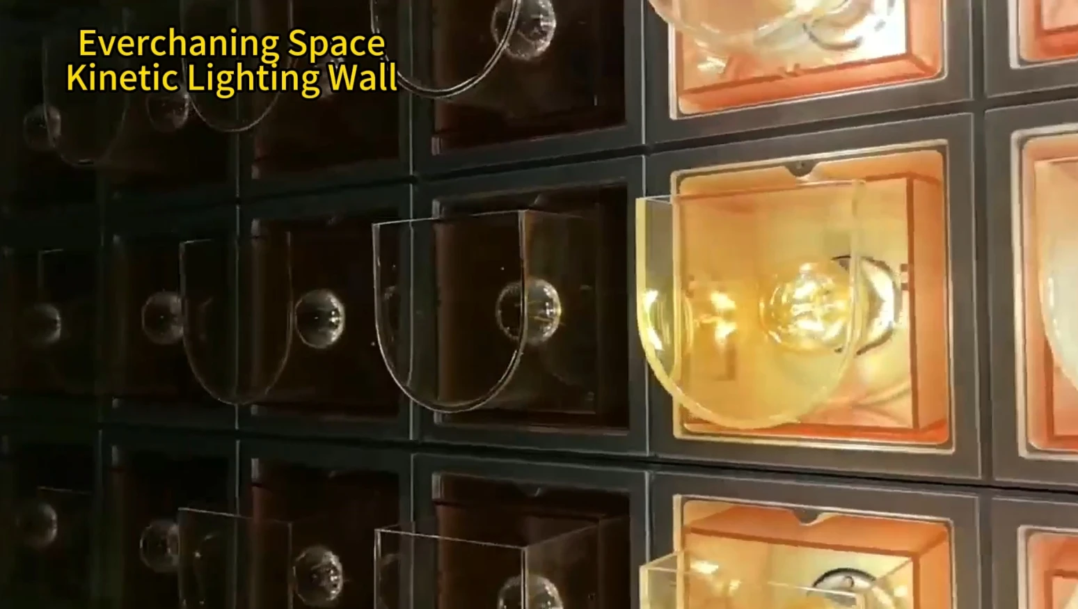 Original Design Kinetic Lighting Wall  Dynamic Wall Light Box  Decoration for Club Hotel Bar