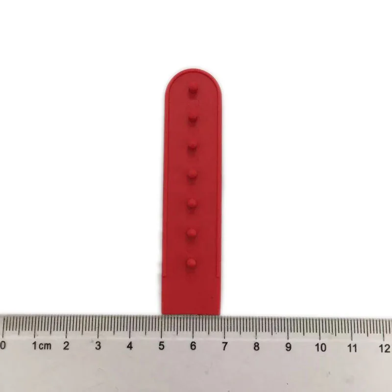 Free Sample Snapback Buckle Strap Replacement Button with 7 Holes Plastic Injection Molding Plastic Customized Logo Red 1000pcs