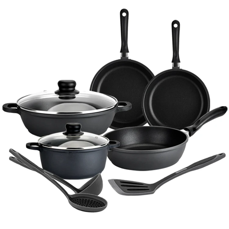 Factory Price kitchen cooking pots and pans nonstick cookware sets with Custom Logo