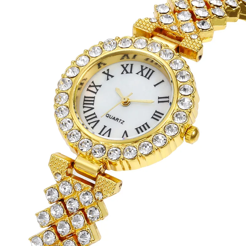 wholesale makeup custom your own brand fashion quartz luxury geneva Iced Out Watches diamond for ladies
