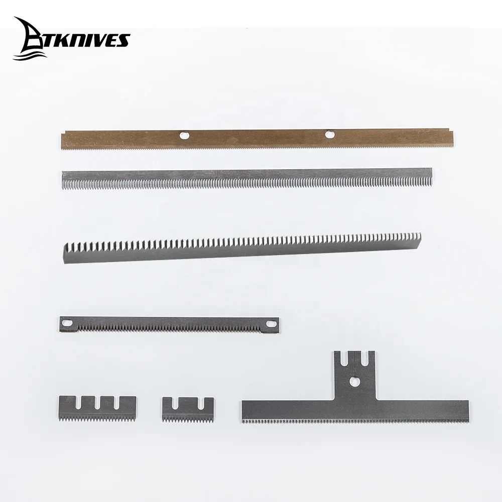 Custom Durable High Efficiency Toohed Cutting Machine Zigzag Serrated Fabric Blades