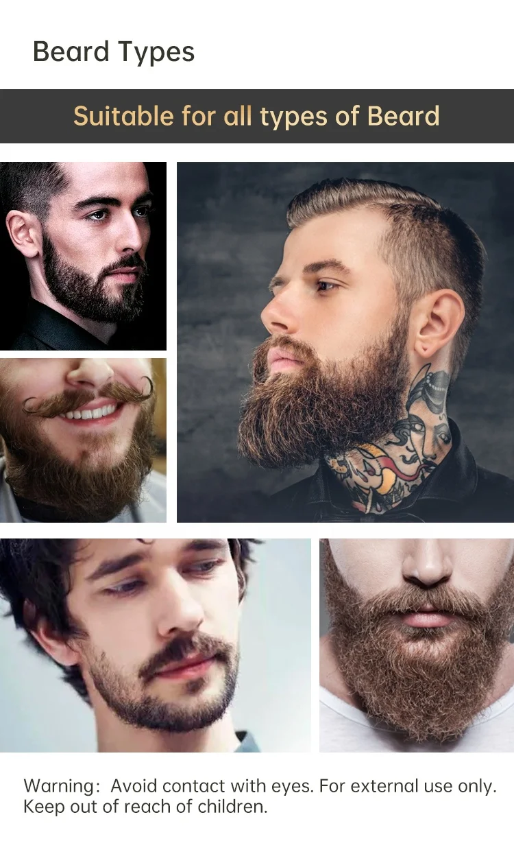 Natural Beard Care Oil Set 100% Natural Private Label 3pcs Beard Derma Roller Beard Growth Oil Kit