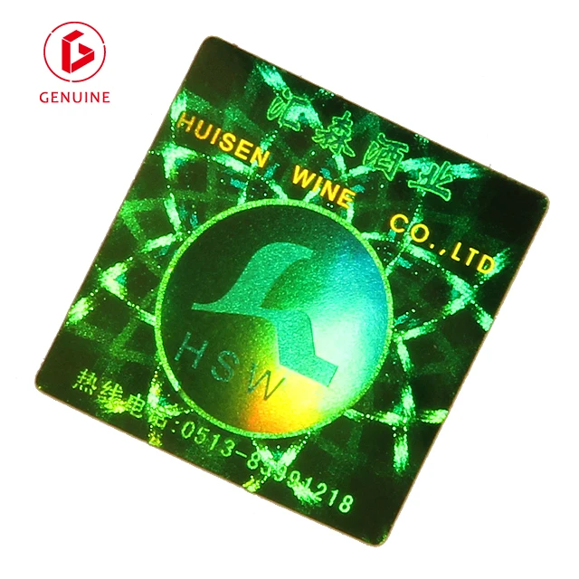 Wholesale custom vinyl self adhesive 3d holographic logo security sticker