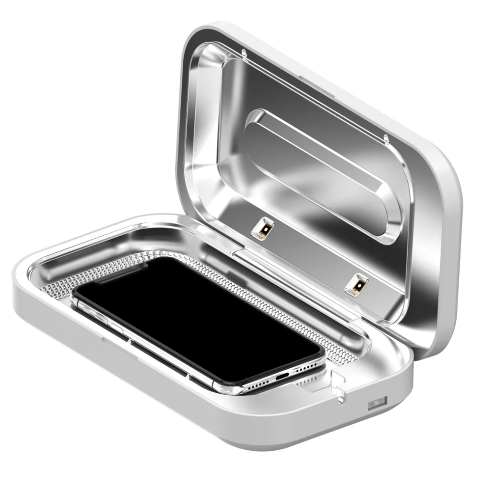 
Новое прибытие дома, офиса, автомобиля использовать личный уход Анти-вируса дезинфицирующий UVC LED стерилизатор коробка для сотового телефона 