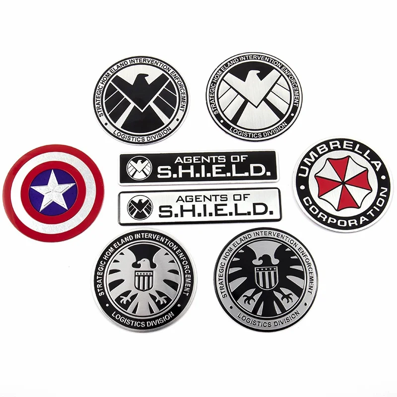 Wholesale Custom Round Car Body Logo Aluminium Metal Badge Stickers