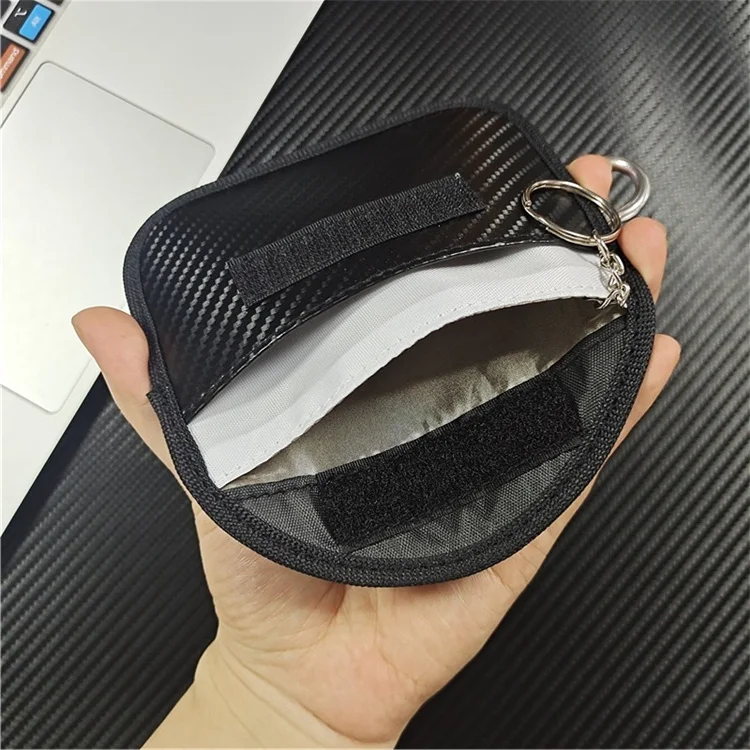 New Carbon Fiber Faraday Bag Anti Radiation Gps Rfid Signal Blocking Car Key Blocker Protection Pouch