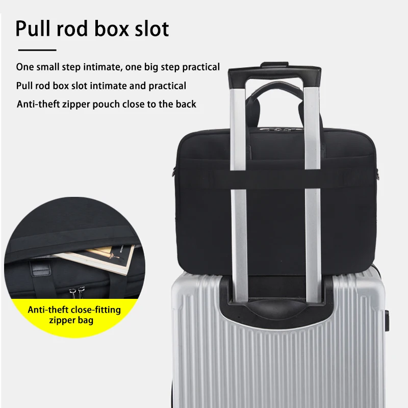 Fashion Larger Capacity waterproof computer bag anti-theft multifunctional practical zipper laptop bag
