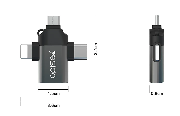  Адаптер 3 в 1 с Usb на Type C Micro 8Pin Otg адаптер 0 для Iphone Lightning