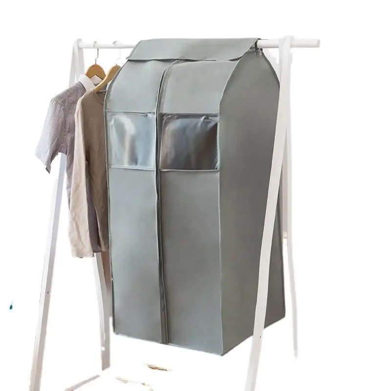 waterproof Travel Dust Cover Foldable Dress Clothes Suit Protector Non Woven Garment  Bag with Zipper