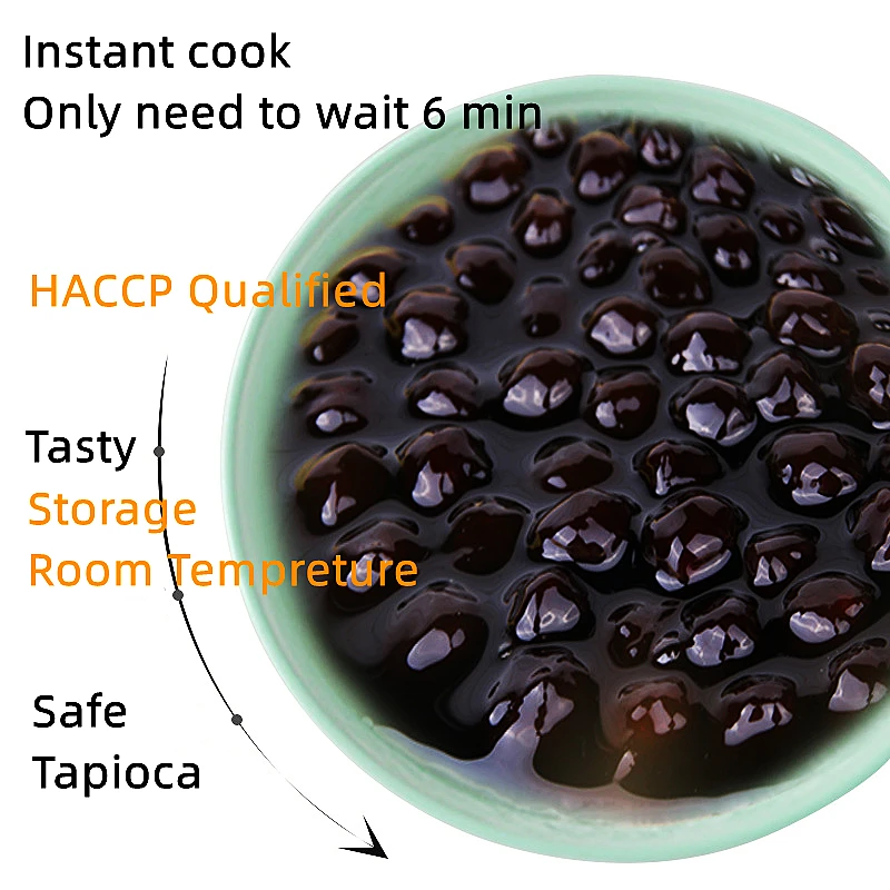 Black Tapioca Pearls Hot Selling Good Quality Black Bubble Tea brown sugar Tapioca Pearl Bubble Tea Ingredients