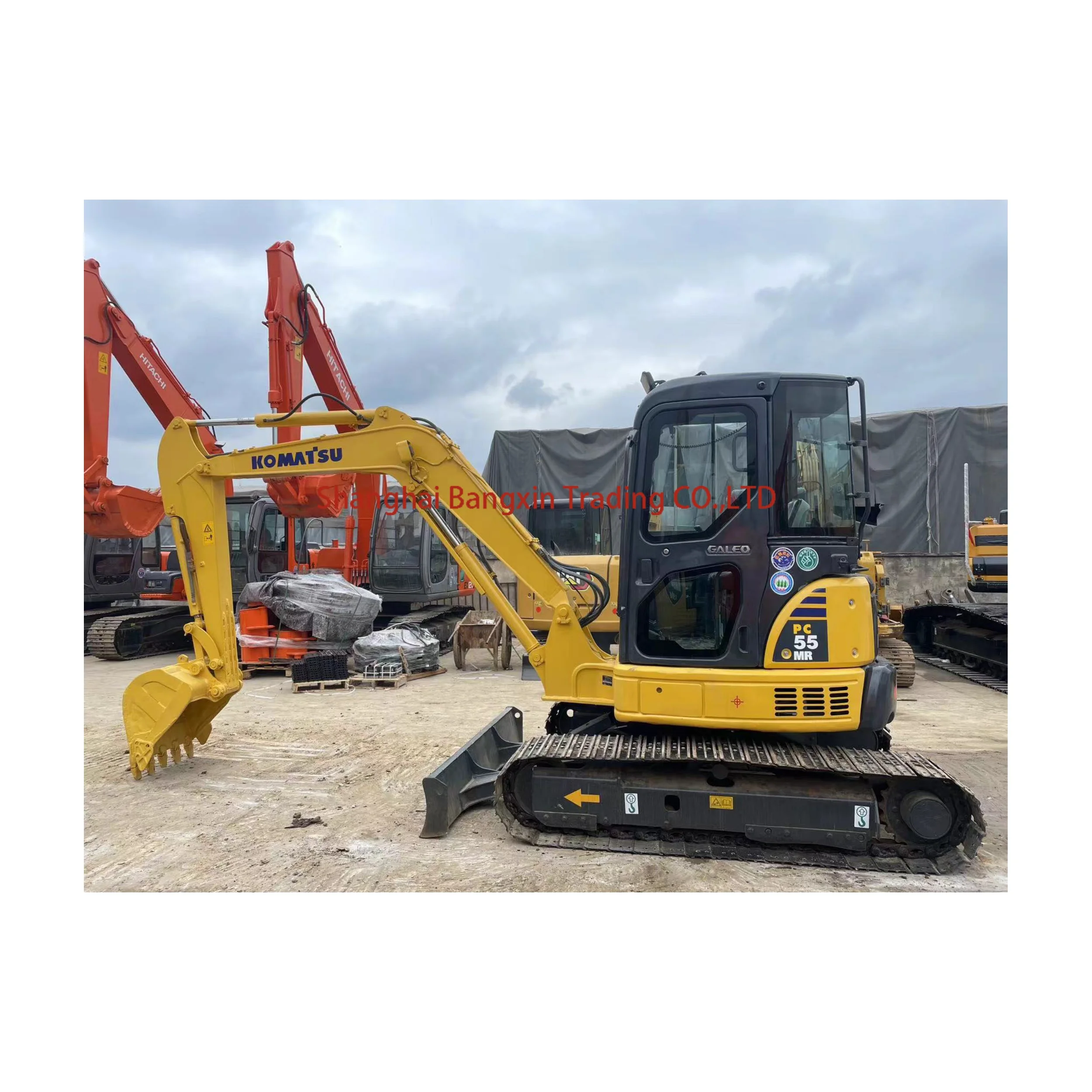 free shipping machine used sale komatsu used Komatsu PC55MR-2 mini excavator used