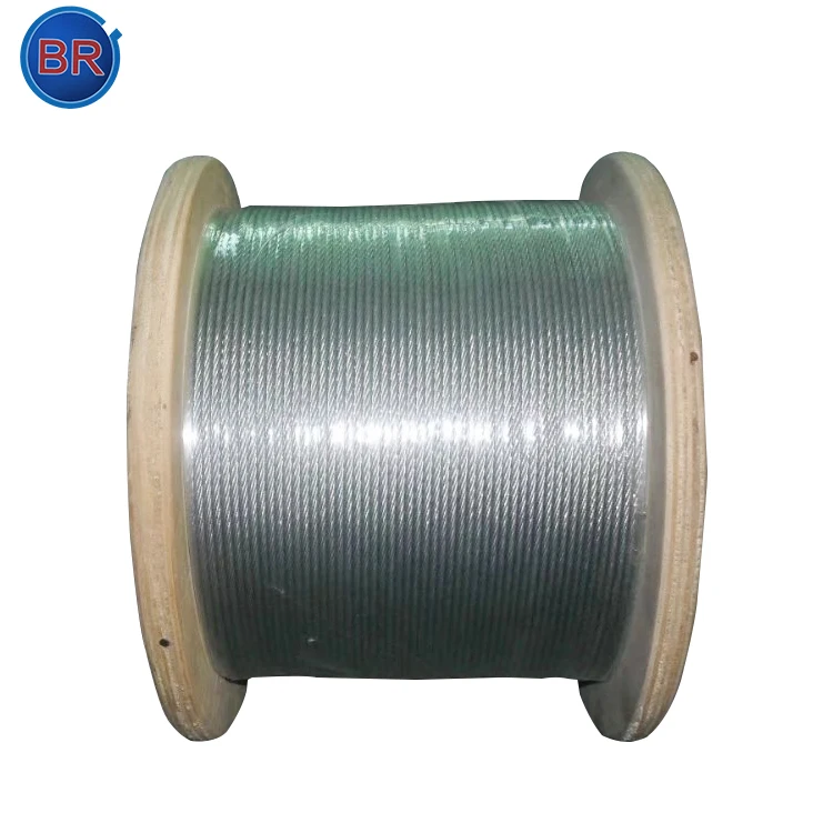 Factory Price High Carbon Hot Dip 3mm 6mm Galvanized  6*7  Steel Wire RopeFor Coal Mining