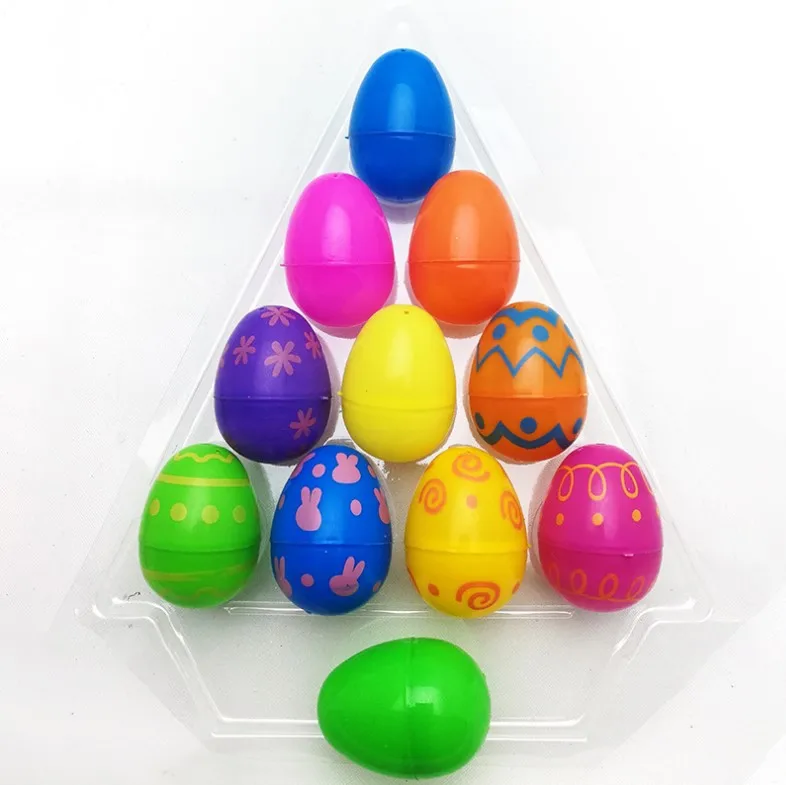 Plastic Easter party decoration  Easter egg Empty simulation egg  capsules for kids