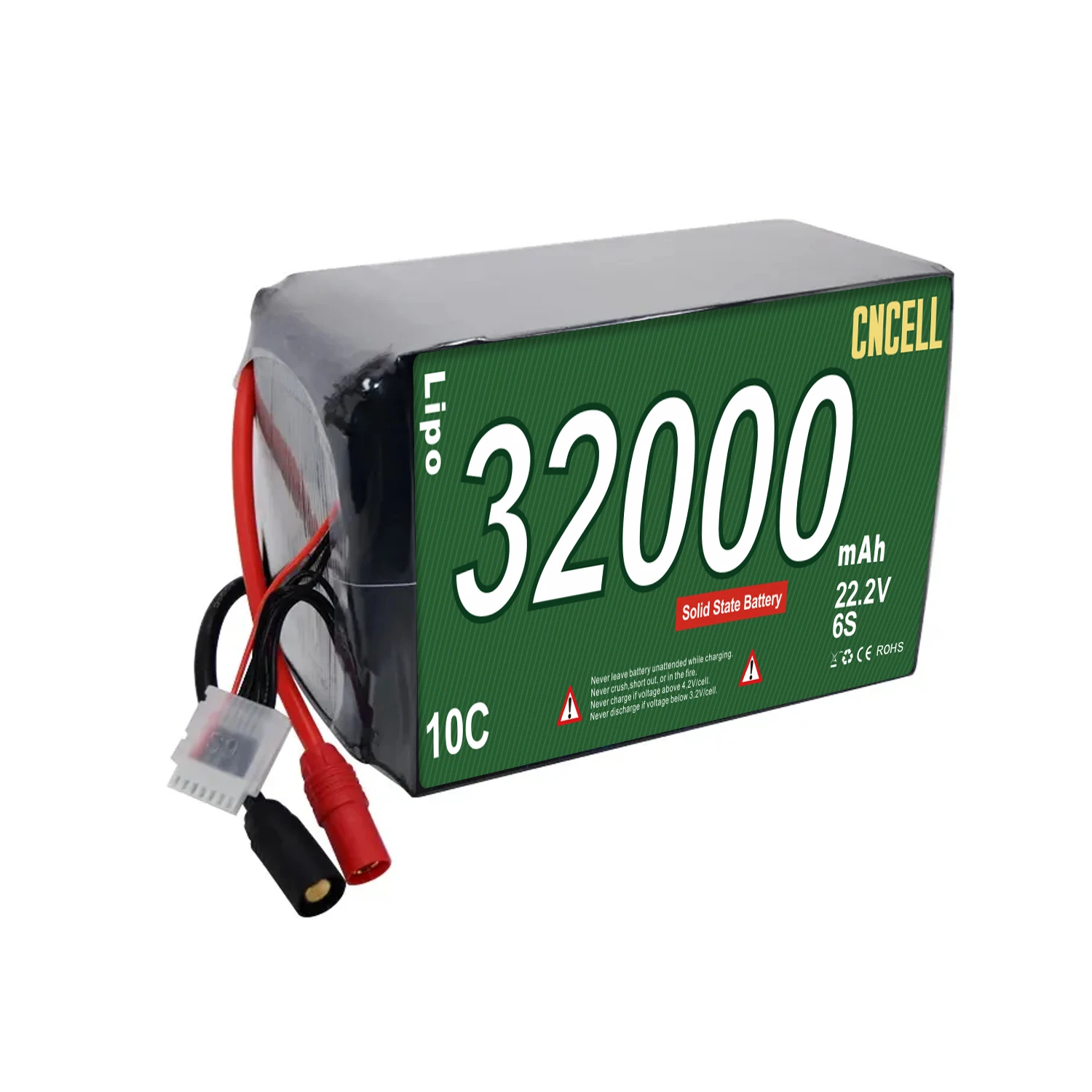 High density 300wh/kg 17500mAh 29000mAh 32000mAh solid state lipo rechargeable battery pack for uav industrial drone