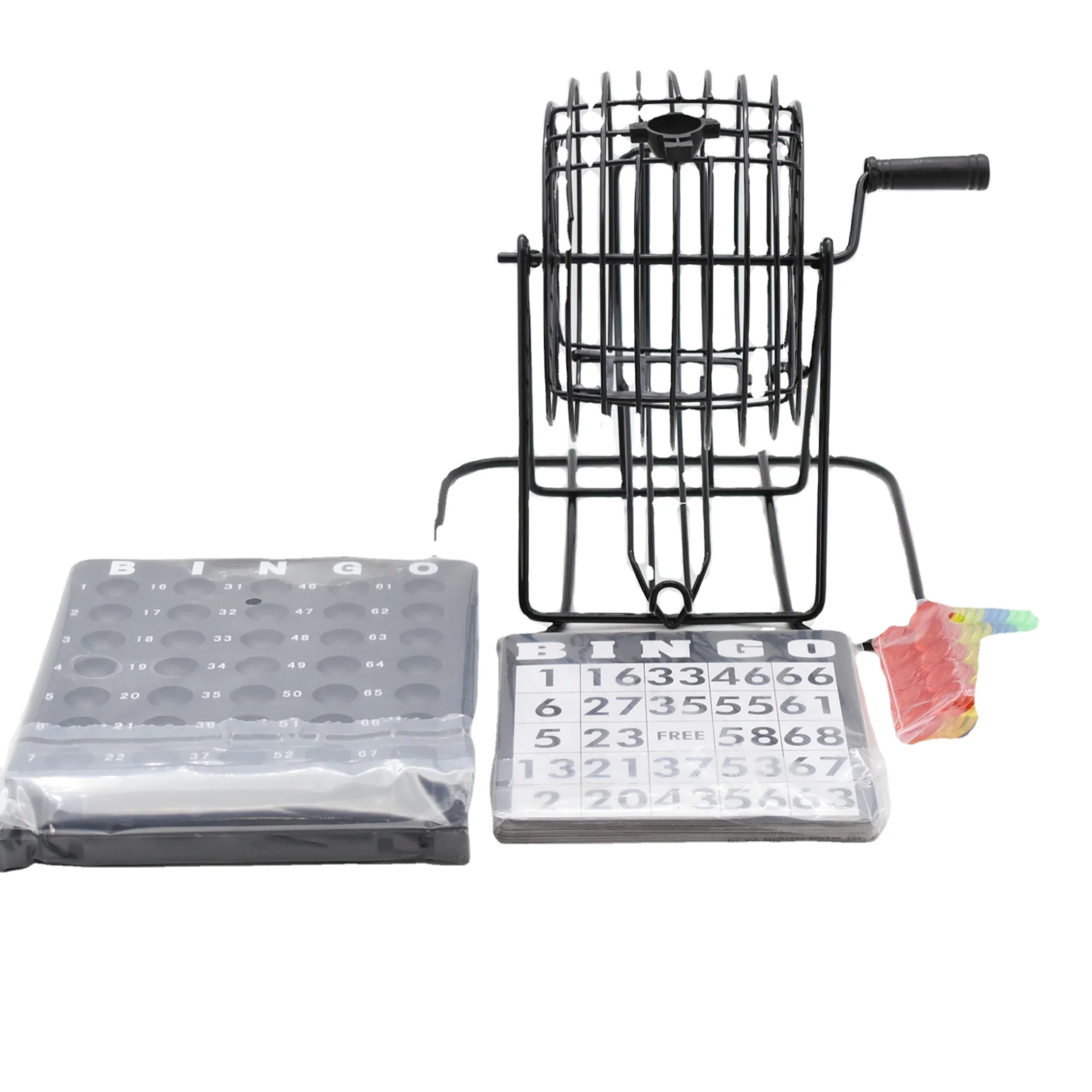 bingo lotto game with a bingo cage and bingo chips card for sale