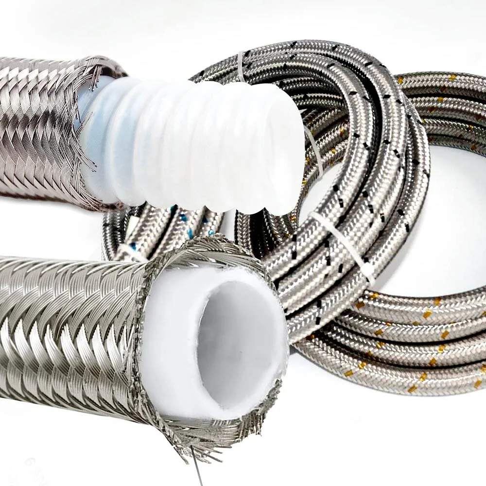R14 Hose Durable High Temp Corrosion Resistance Ptfe Hose Flexible Ptfe Wire Braided Hose