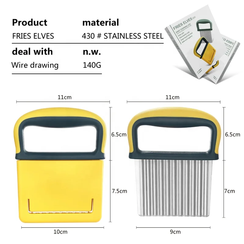 Новое поступление ручной сверлильный резак из нержавеющей стали для овощей волнистые лезвия картофеля
