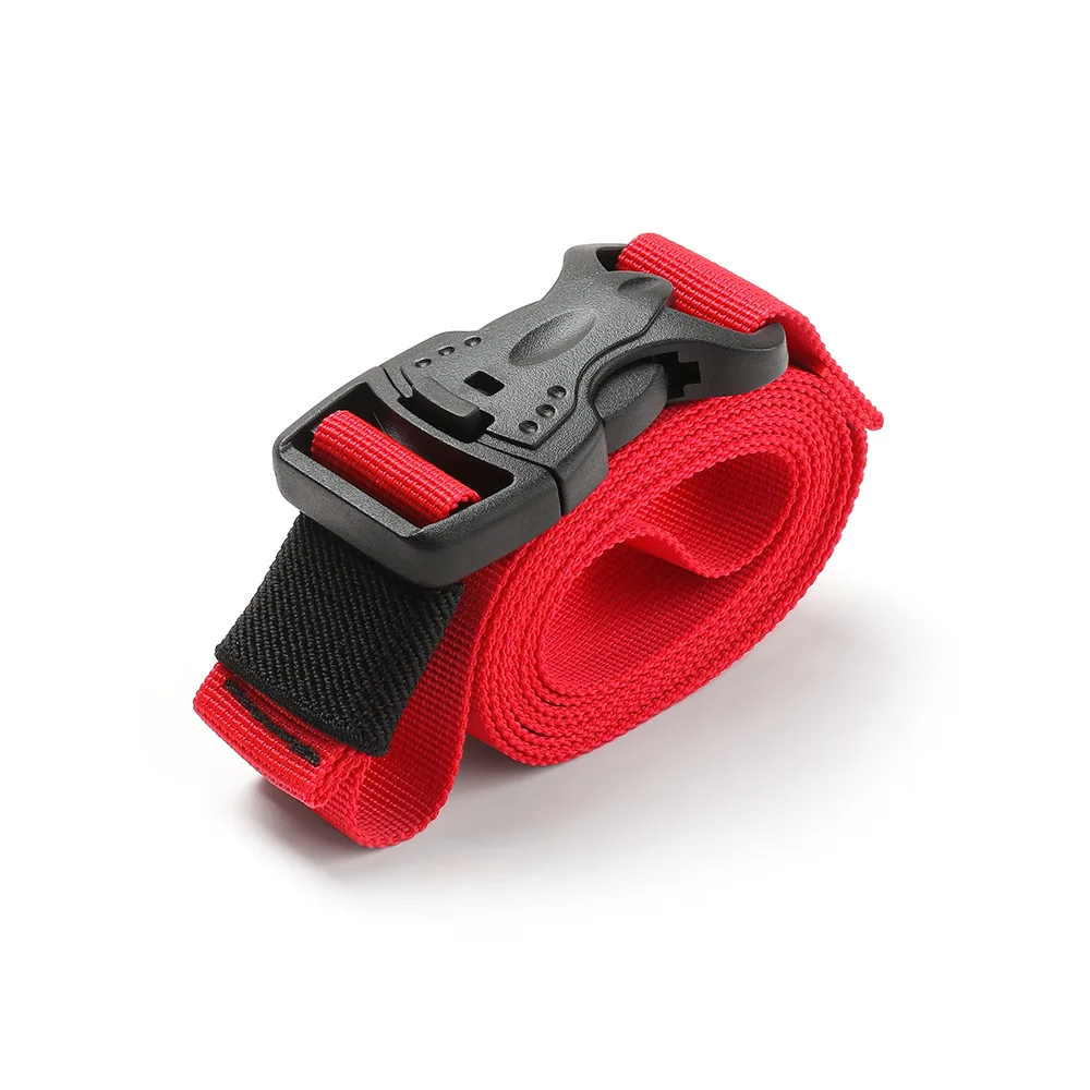 Outdoor Red Nylon Strap Luggage Cargo Straps Cable Ties Adjustable Webbing Strap with Quick Release Buckles