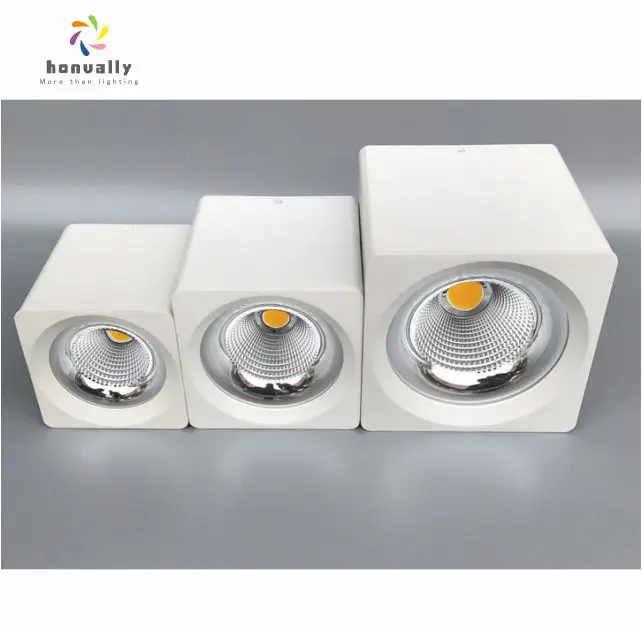 
white black gray housing surface mounted COB LED downlight 