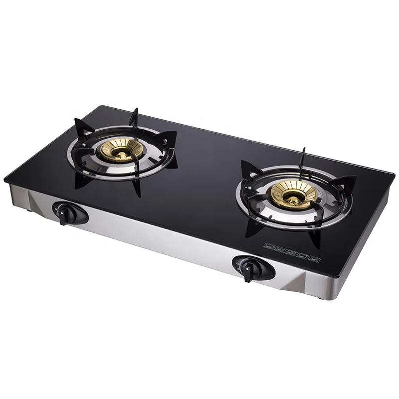 Factory wholesale double burner gas stove for home use  DGC-202SG