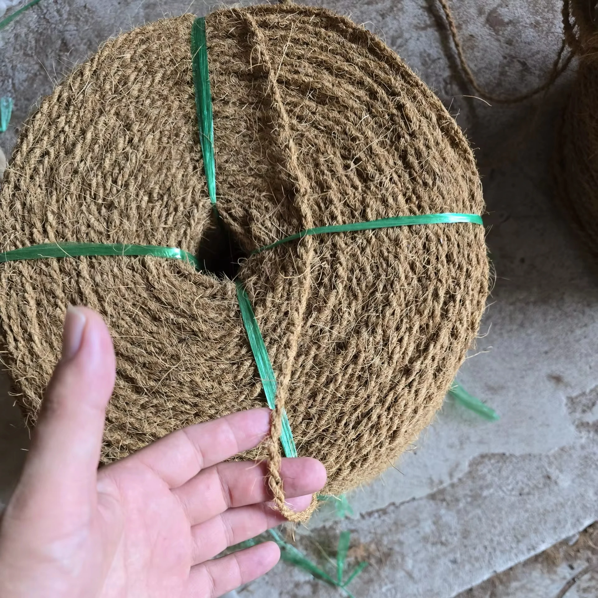Hot Sales 2024 ECO Friendly export Coconut Coco coir rope 5-6mm 100% natural with customized thickness from Vietnam factory