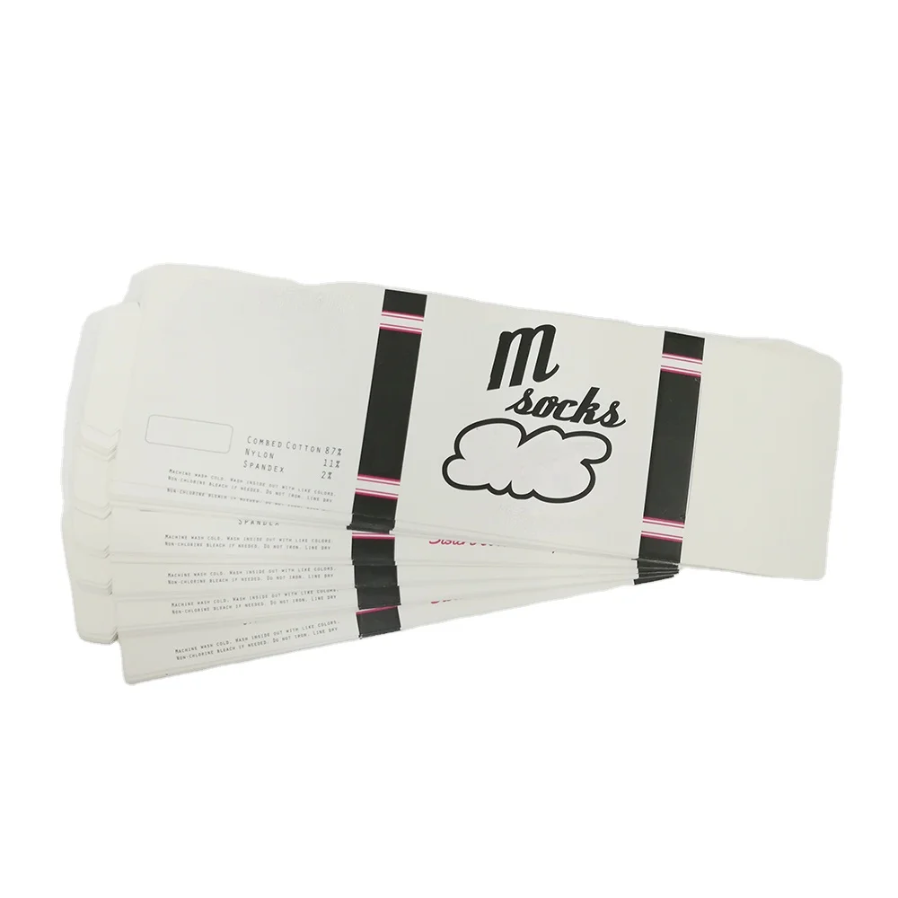 Custom Design Personal logo Paper Labels hang Tags for Socks