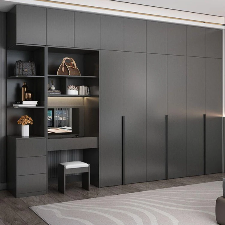 Factory wholesale price whole house customization bedroom closet plywood mdf wardrobe cabinets furniture