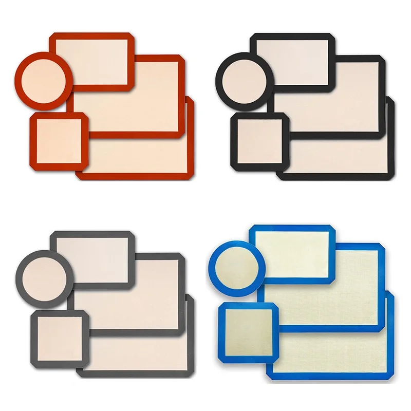 Best sellers Kitchen Bakeware Non Stick Silicone Baking Mat Fiberglass Dough Rolling Mat For Pastry Baking