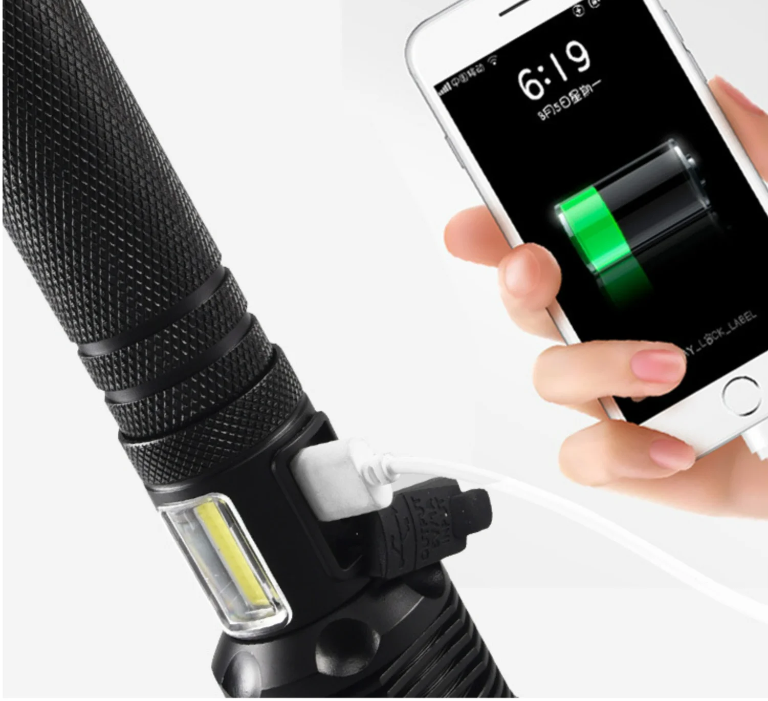 High Lumens Super Bright LED Flashlight High Powered Tactical Flashlights Zoomable 5 Modes P70 Waterproof