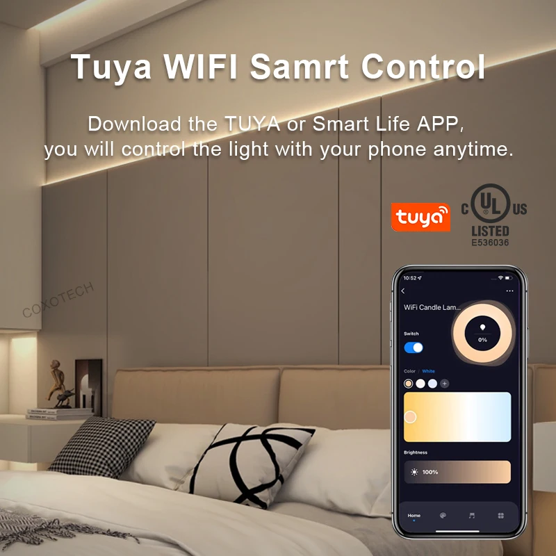 COXO UL smart led dimmer blue tooth light strip with remote control rgb zigbee dimmer switch UL led controllers