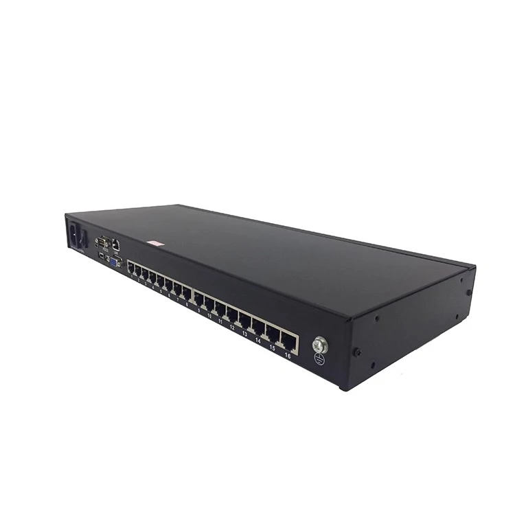 China Manufacturer High Quality 1U Rack Mount VGA 16 Port KVM Console LCD IP KVM Switch Monitor