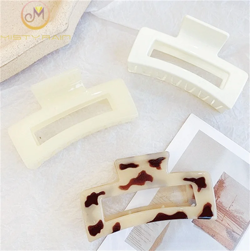 Большая прозрачная акриловая шпилька для волос в Корейском стиле ins, темпераментная пластина, желе для волос, квадратные заколки для волос