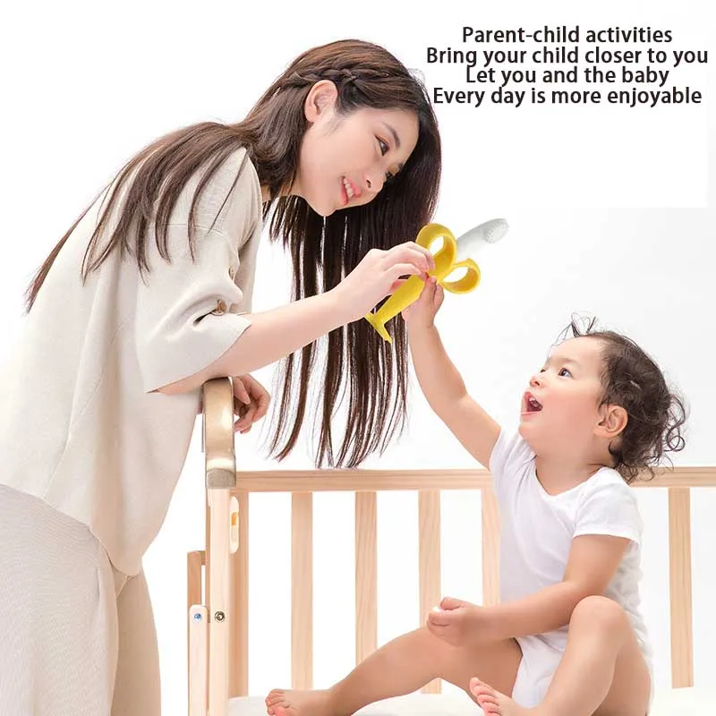 Baby teeth stick banana toothbrush silicone baby toys
