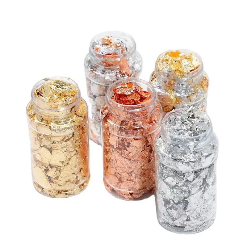 Gold Leaf Nail Painting  Art Craft Jewelry Making Decoration DIY Foil Sequins Nails Art Foils Holographic Stickers