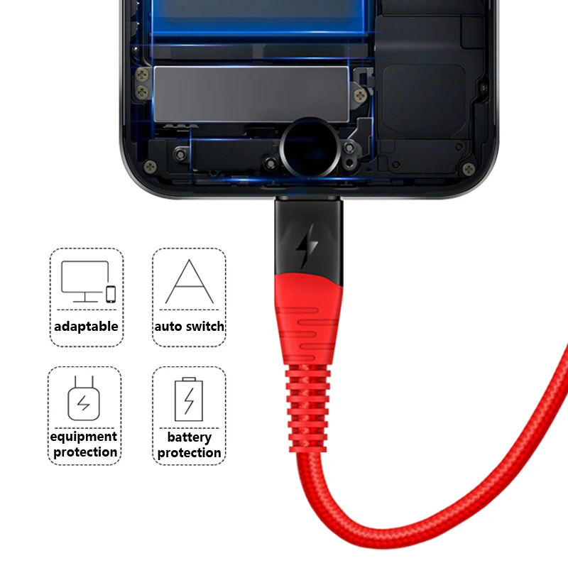  USB-кабель для зарядки и синхронизации нейлоновый Плетеный с разъемом Lightning прочный 8 Pin Iphone зарядка передача данных полиэтиленовый мешок oem