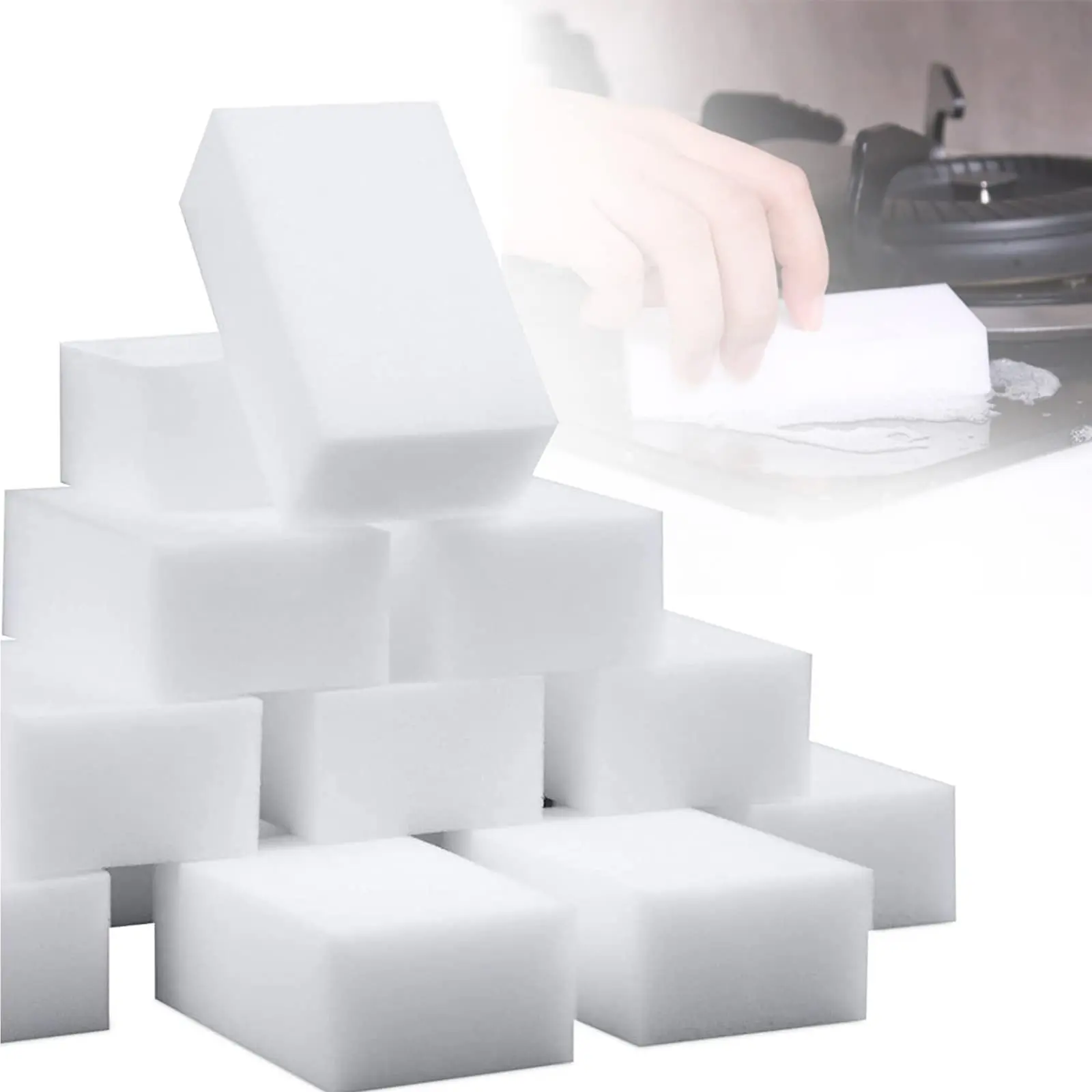 BONNO 50pcs Magic Cleaning Sponge Extra Thick Magic Eraser Sponges Melamine Foam Cleaning Pad Eraser Sponge for All Surface