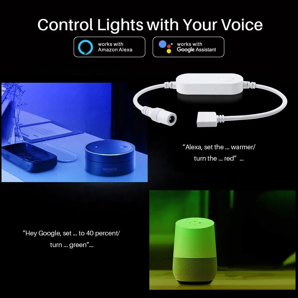 2023 Горячая Tuya Smart WiFi умная Светодиодная лента с цветовой моделью RGB 4pin / RGBW 5pin для выбора
